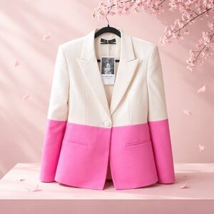 Stunning Women's Pink and Cream Blazer. Brand Is Luxedress NWT P2p 17"